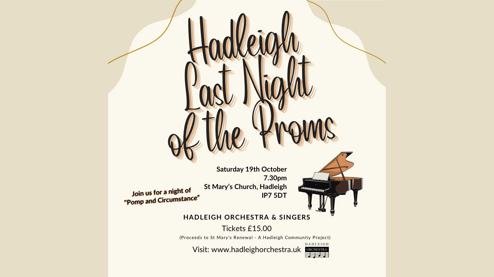 Hadleigh Orchestra - Last Night Of The Proms Concert: 2024 Saturday 19th October